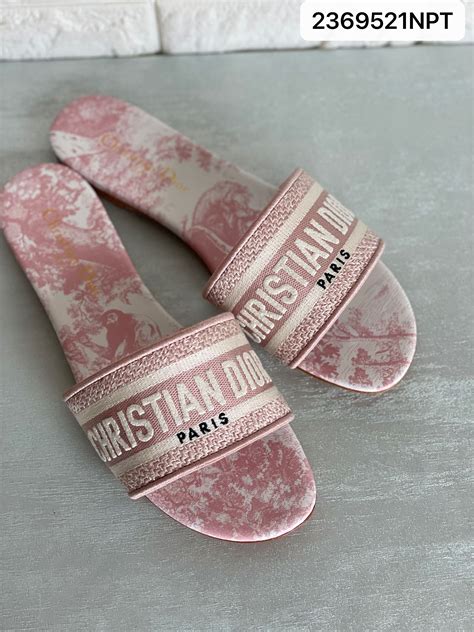 christian dior slides pink